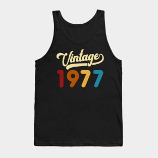 1977 Vintage Gift 43rd Birthday Retro Style Tank Top